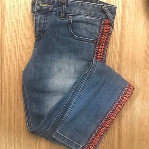 Free People embroidered Jeans